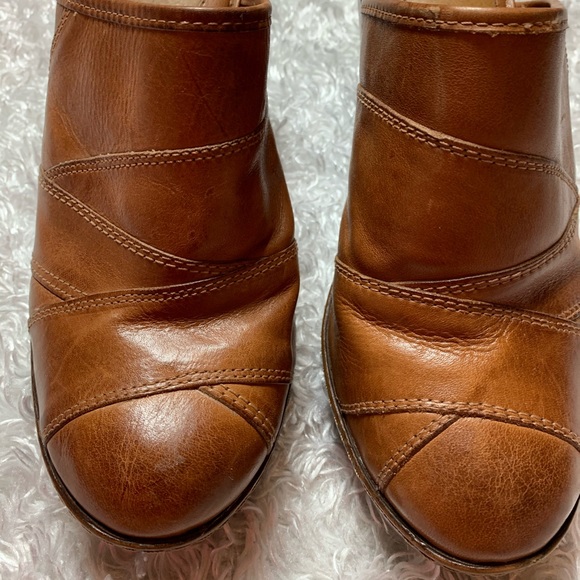 Nurture Alessia Boot Leather Clog Mules Heels 10 - Picture 5 of 8